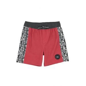 NEW FEATHER 4 ARROW boy's beach tile volley trunk in chili